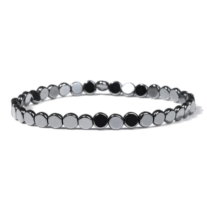 Men Hematite Bracelet Loss Weight No-Magnetic Black Hematite Bead Bracelet Healing Health Therapy Balance Pulsera Jewelry Gift