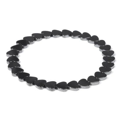 Men Hematite Bracelet Loss Weight No-Magnetic Black Hematite Bead Bracelet Healing Health Therapy Balance Pulsera Jewelry Gift