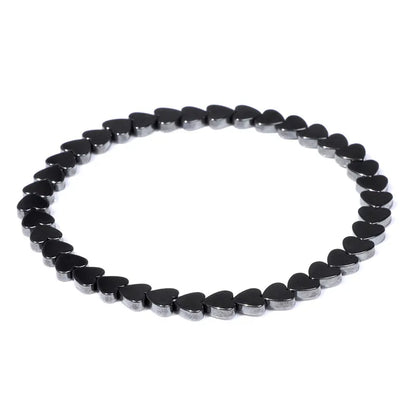 Men Hematite Bracelet Loss Weight No-Magnetic Black Hematite Bead Bracelet Healing Health Therapy Balance Pulsera Jewelry Gift